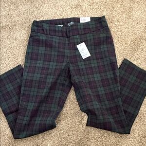croft & barrow Dark Green and Black Plaid Chinos